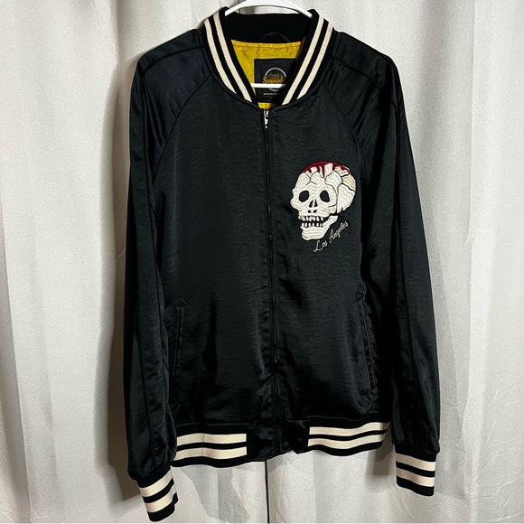 Superdry Yellow Lined skull Jacket 2XL NWT